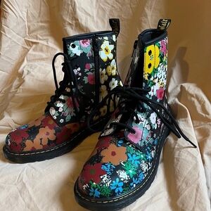 Dr. Martens Floral Mashup Combat Boots - Multi Floral Print Docs